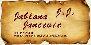 Jablana Jančević vizit kartica